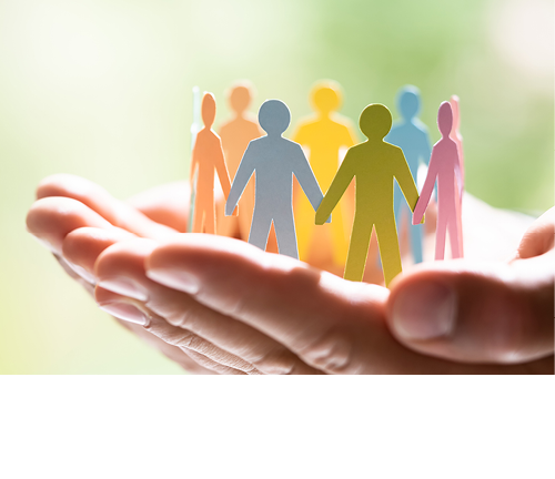 Diversity And Inclusion. Business Employment Leadership. People Silhouettes